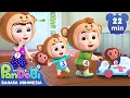 Ada Lima Monyet Di Sini | Five Little Monkeys | Lagu Anak-anak | Super Pandobi Bahasa Indonesia