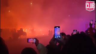 ESPECTACULAR RECIBIMIENTO HINCHAS DEL ATLÉTICO DE MADRID ANTES DEL ATLETI-GETAFE DE COPA #ClubUria