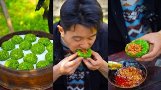 Steamed buns with hot sauce are highly recommended! # Persimmon Cake# My Country Life