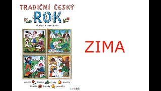 TRADIČNÍ ČESKÝ ROK - ilustroval Josef Lada - ZIMA