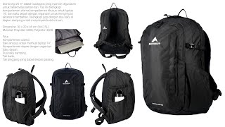 EIGER DIARIO DIGI 25L 1F LAPTOP ¹⁴ BACKPACK BLACK || 910008419 || NEW VERSION || TAS EIGER 2022