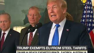 Donald Trump exempts EU from steel tariffs