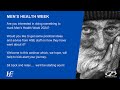 Men's Health Week 2024 Webinar