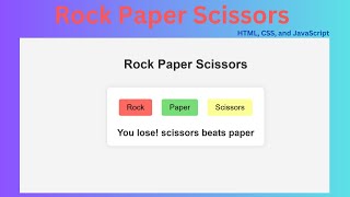 Build a Classic Rock Paper Scissors Game with HTML, CSS, and JavaScript