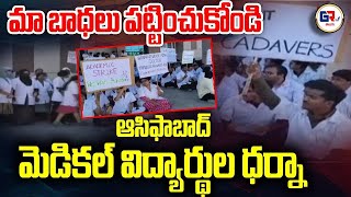 మెడికల్ విద్యార్థుల ధర్నా | Medical Students Protest In Asifabad District | GRTV