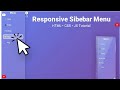 Glass Sidebar Menu UI Design 🔥 | HTML CSS JavaScript | Glassmorphism Web Design Tutorial 