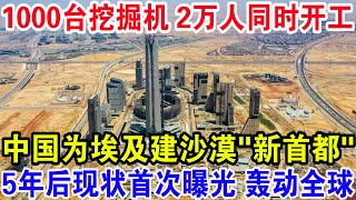 1000台挖掘机 2万人同时开工，中国为埃及建沙漠“新首都”，5年后现状首次曝光震撼全球！