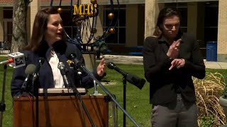Michigan Gov. Gretchen Whitmer addresses devastating floods in Midland County