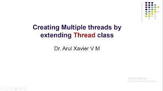Creating Multiple Threads by extending Thread class in Java