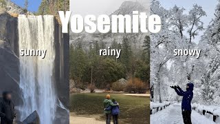 YOSEMITE Winter in 4.5 Days | Sunny, Rainy & Snowy Trails, Vernal Falls, Mirror Lake, Yosemite Falls