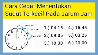 Cara Cepat Menentukan  Sudut Terkecil pada Jarum Jam