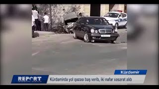 Kürdəmirdə yol qəzası baş verib, iki nəfər xəsarət alıb