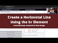 Create a Horizontal Line Using the hr Element (Applied Visual Design) freeCodeCamp tutorial