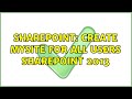 Sharepoint: Create mysite for all users sharepoint 2013 (2 Solutions!!)