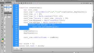 Flash Catching Game 10 - Scripted Buttons and Random Objects
