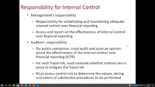 ACC 4430: Chapter 5 Part 1 - Internal Controls