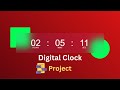 How to Create Digital Clock using HTML CSS and JavaScript | Showing time using JavaScript