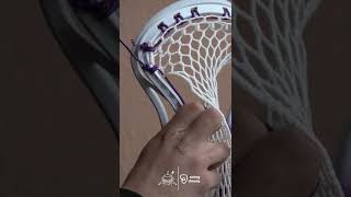 Tutorial: How to string a knotted special interlock (KSI) on a lacrosse head! #shorts #lacrosse