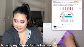 $40 Amazon DIY Vishine Gel Nails Starter Kit Review | Jasmine Diamond