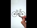 how to draw bicycle easy ✍🚲 drawing bike art shorts