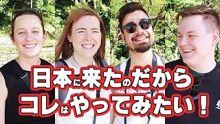 日本でやってみたいことを聞いてみた