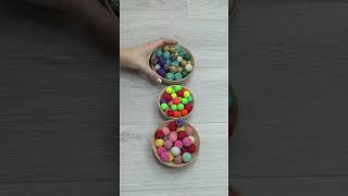 Oddly Satisfying video Colored Beads and Balls #beads #oddlysatisfying #dominogirl