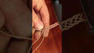 How to make a hand-knitted copper ring #2