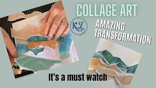 STUNNING COLLAGE ART #klartistic #art #tutorial #abstract #howto_ #asmr #easyart #collageart