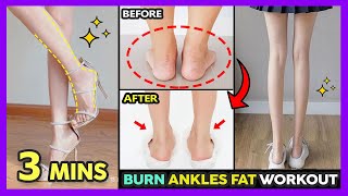 🔥3 MINS BURN ANKLES FAT WORKOUT | Slim & Shrink ankles, Skinny ankles, Slim calves