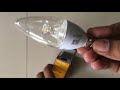 philips led 4w candle golden yellow color base e14 review u0026 unbox