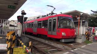 Tokyu Setagaya Line 300 series has departed from Yamashita station (Japanese Train)