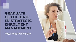 Explore the Graduate Certificate in Strategic Enrolment Management