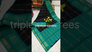 Traditional sungudi Saree Zari kattam#tripleyasarees#maduraisungudisaree#handloo#chettinadsaree