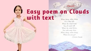 Clouds poem recitation | New Gem's English Reader class 1| how to express and recite with clarity