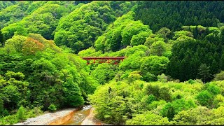 新緑が美しい松川渓谷と八滝・4K