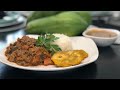 How to make Haitian style Beef Legume using green Papaya ( Koman’m fè Legume ak papaye vert) ￼