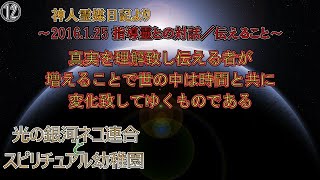 神人霊媒日記　より　〜2016.1.25 指導靈との対話／伝えること〜