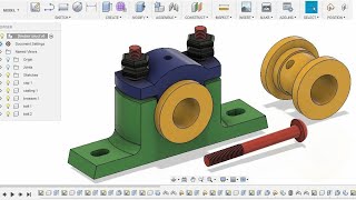 Fusion 360 Beginner's tutorial - How to make a Plummer Block