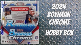 New Release! 2024 Bowman Chrome Baseball Hobby Box 2 Autos Per Box!!