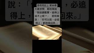 聖經 撒母耳記上，大衛求問　耶和華說：「我追趕敵軍，追得上追不上呢？」　耶和華說：「你可以追，必追得上，都救得回來。」 #shorts #short #聖經