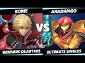 Kowloon - Kome (Shulk) Vs. Abadango (Samus) SSBU Ultimate Tournament