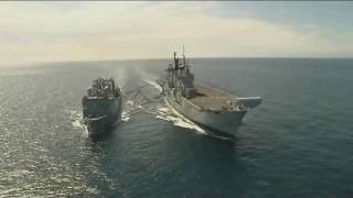 HMS Illustrious Replenishment At Sea with French Naval tanker FS Somme