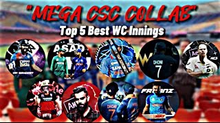 Top 5 Greatest World Cup Innings 🥵 • Ft. CSC Creators • HCS Shorts