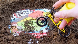 BMX Finger Found Buried Treasure | BMX Tricks on Ramp | Tech Deck