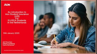 Webinar Aon Student Insurance EU  EEA Students 13 January '25