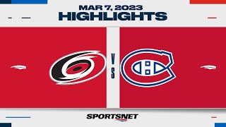 NHL Highlights | Hurricanes vs. Canadiens - March 7, 2023