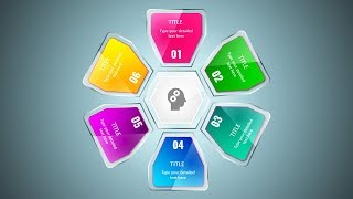 6 Options Hexagon Slide Design in PowerPoint