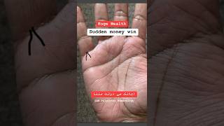 Sudden wealth sign | #palmistry #palmreading #short #marriage #money #wealth