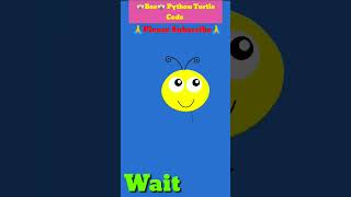 🐝Amazing Bee Drawing In The Python Turtle with Source Code|#shorts #bee #python #pythonprogramming