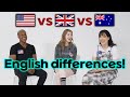 ONE language, THREE accents - USA vs UK vs AU English!